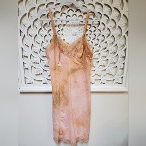 Upcycled Vintage Gossard Artemis Slip Dress Size 36 S/M Tea Dyed Tie Dye